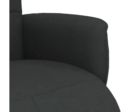 Atpūtas Krēsls Ar Kāju Balstu, Atgāžams, Melns Audums Vidaxl