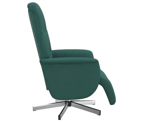 Krēsls Ar Kāju Balstu, Atgāžams, Tumši Zaļš Audums Vidaxl Krēsls Ar Kāju Balstu, Atgāžams, Tumši Zaļš Audums Vidaxl