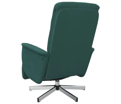 Krēsls Ar Kāju Balstu, Atgāžams, Tumši Zaļš Audums Vidaxl Krēsls Ar Kāju Balstu, Atgāžams, Tumši Zaļš Audums Vidaxl