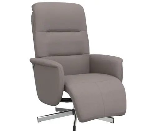 Krēsls Ar Kāju Balstu, Atgāžams, Pelēkbrūns Audums Vidaxl