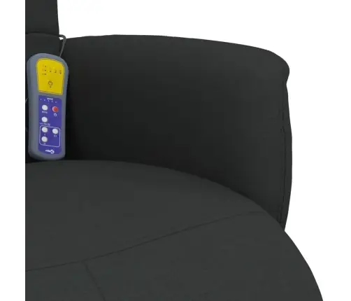 Masāžas Krēsls Ar Kāju Balstu, Atgāžams, Melns Audums Vidaxl