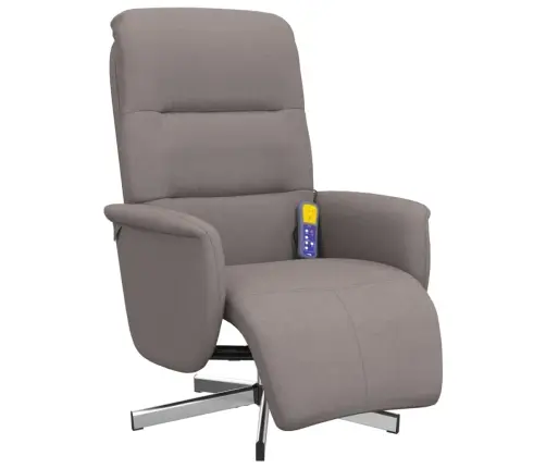 Atlošiama Masažinė Kėdė Su Pakoja, Taupe Spalvos, Audinys