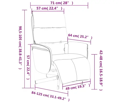 Atlošiama Masažinė Kėdė Su Pakoja, Mėlynos Spalvos, Audinys