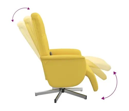 Atlošiama Masažinė Kėdė Su Pakoja, Šviesiai Geltona, Audinys Atlošiama Masažinė Kėdė Su Pakoja, Šviesiai Geltona, Audinys