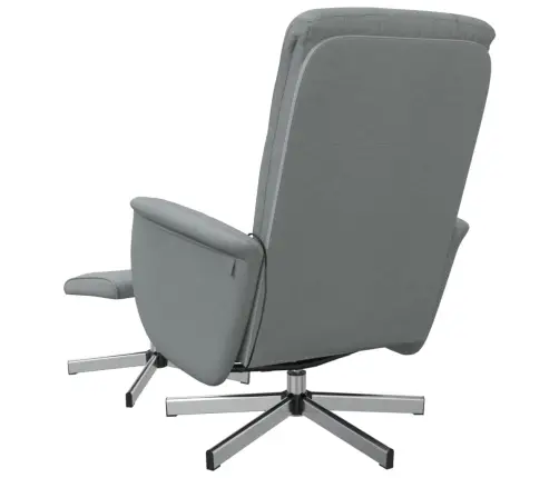 Atlošiama Masažinė Kėdė Su Pakoja, Šviesiai Pilka, Audinys Atlošiama Masažinė Kėdė Su Pakoja, Šviesiai Pilka, Audinys
