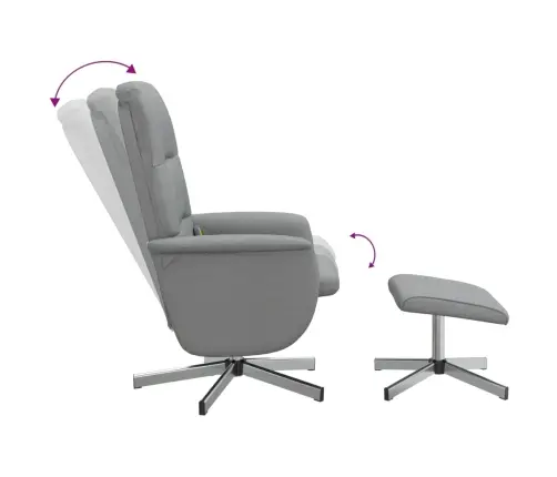 Atlošiama Masažinė Kėdė Su Pakoja, Šviesiai Pilka, Audinys Atlošiama Masažinė Kėdė Su Pakoja, Šviesiai Pilka, Audinys