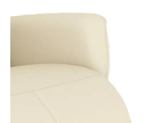 Atpūtas Krēsls Ar Kāju Balstu, Atgāžams, Bēša Mākslīgā Āda  Vidaxl