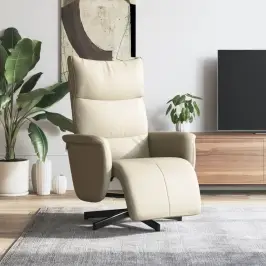 Atpūtas Krēsls Ar Kāju Balstu, Atgāžams, Bēša Mākslīgā Āda  Vidaxl Atpūtas Krēsls Ar Kāju Balstu, Atgāžams, Bēša Mākslīgā Āda  Vidaxl