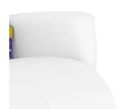 Masāžas Krēsls Ar Kāju Balstu, Atgāžams, Balta Mākslīgā Āda Vidaxl