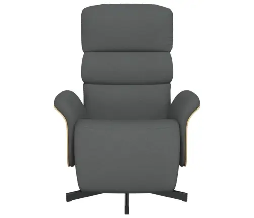 Atlošiama Kėdė Su Pakoja, Tamsiai Pilkos Spalvos, Audinys Atlošiama Kėdė Su Pakoja, Tamsiai Pilkos Spalvos, Audinys