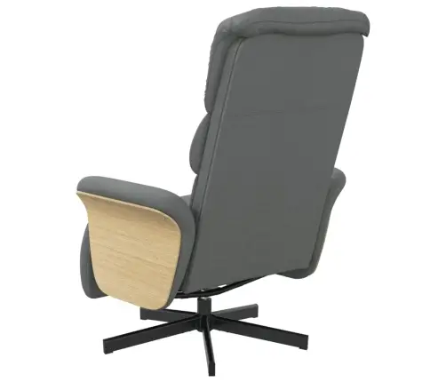 Atlošiama Kėdė Su Pakoja, Tamsiai Pilkos Spalvos, Audinys Atlošiama Kėdė Su Pakoja, Tamsiai Pilkos Spalvos, Audinys