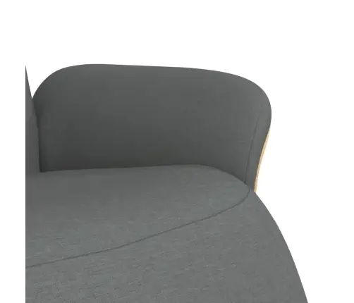 Atlošiama Kėdė Su Pakoja, Tamsiai Pilkos Spalvos, Audinys Atlošiama Kėdė Su Pakoja, Tamsiai Pilkos Spalvos, Audinys