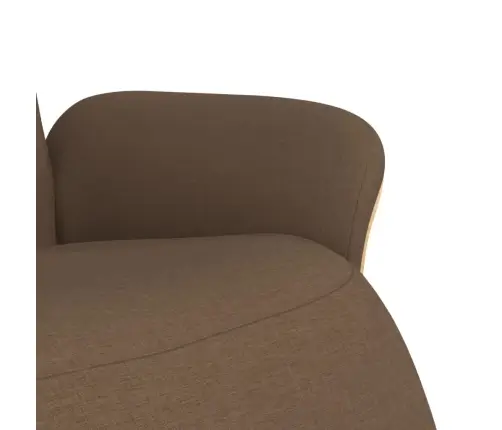 Krēsls Ar Kāju Balstu, Atgāžams, Brūns Audums Vidaxl