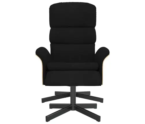 Atlošiama Kėdė Su Pakoja, Juodos Spalvos, Audinys