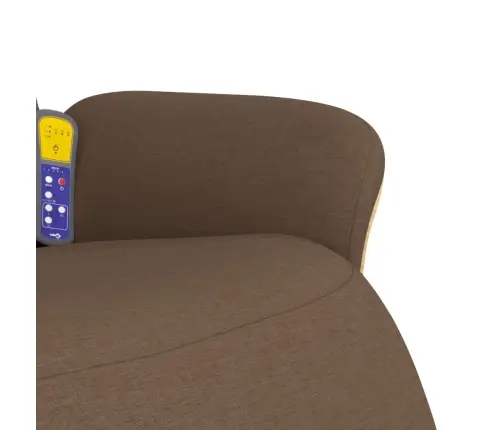 Masāžas Krēsls Ar Kāju Balstu, Atgāžams, Brūns Audums Vidaxl