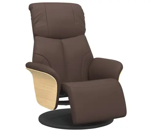 Atpūtas Krēsls Ar Kāju Balstu, Atgāžams, Brūns Mākslīgā Āda Vidaxl