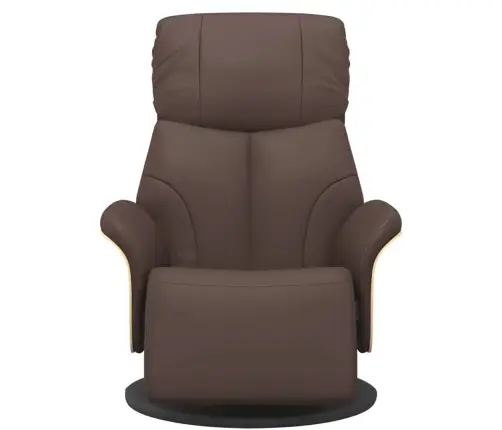 Atpūtas Krēsls Ar Kāju Balstu, Atgāžams, Brūns Mākslīgā Āda Vidaxl