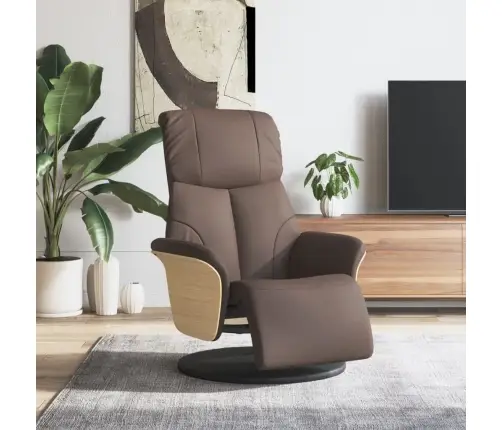 Atpūtas Krēsls Ar Kāju Balstu, Atgāžams, Brūns Mākslīgā Āda Vidaxl