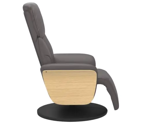 Atpūtas Krēsls Ar Kāju Balstu, Atgāžams, Pelēka Mākslīgā Āda Vidaxl