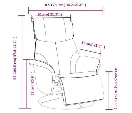 Tugitool Jalatoega, Cappuccino, Kunstnahk