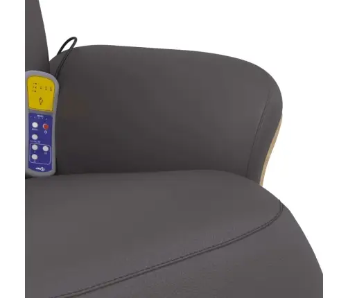 Masāžas Krēsls Ar Kāju Balstu, Atgāžams, Pelēka Mākslīgā Āda Vidaxl Masāžas Krēsls Ar Kāju Balstu, Atgāžams, Pelēka Mākslīgā Āda Vidaxl