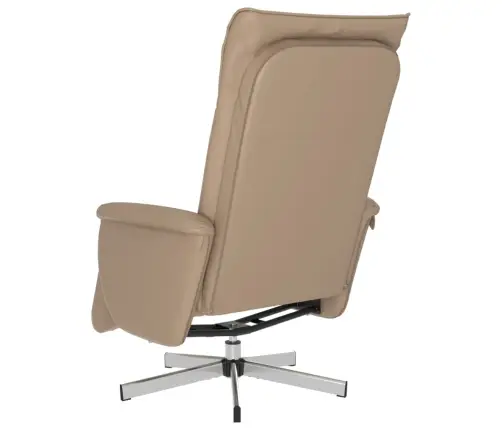 Atlošiama Kėdė Su Pakoja, Kapučino Spalvos, Dirbtinė Oda