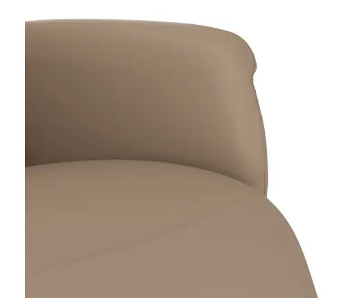 Atlošiama Kėdė Su Pakoja, Kapučino Spalvos, Dirbtinė Oda