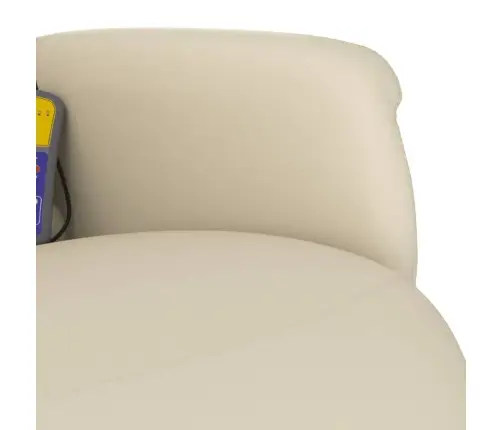 Masāžas Krēsls Ar Kāju Balstu, Atgāžams, Bēša Mākslīgā Āda Vidaxl