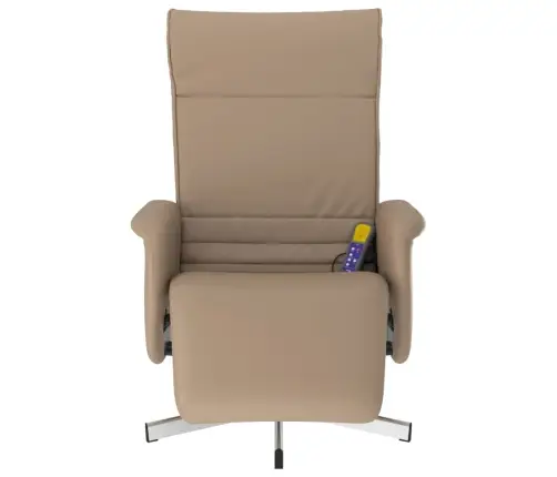 Atlošiama Masažinė Kėdė Su Pakoja, Kapučino, Dirbtinė Oda