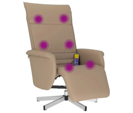 Atlošiama Masažinė Kėdė Su Pakoja, Kapučino, Dirbtinė Oda