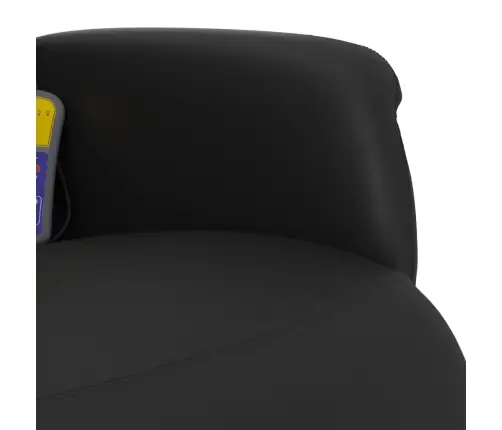 Masāžas Krēsls Ar Kāju Balstu, Atgāžams, Melna Mākslīgā Āda Vidaxl