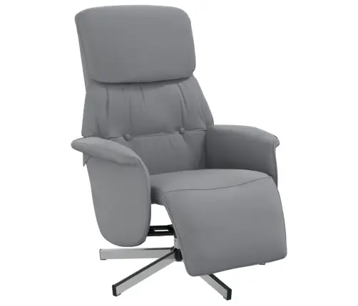 Atlošiama Kėdė Su Pakoja, Šviesiai Pilkos Spalvos, Audinys