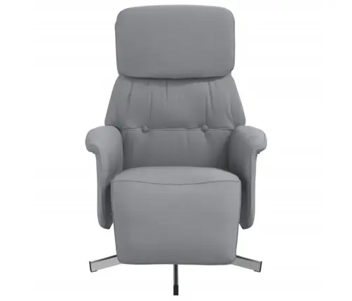 Atlošiama Kėdė Su Pakoja, Šviesiai Pilkos Spalvos, Audinys