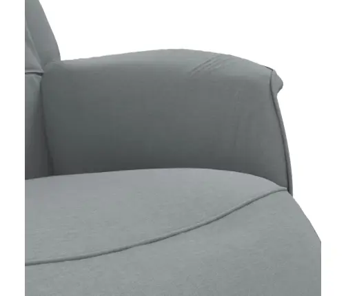 Atlošiama Kėdė Su Pakoja, Šviesiai Pilkos Spalvos, Audinys