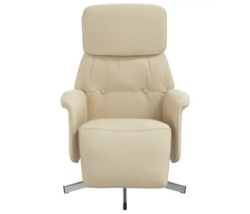 Atlošiama Kėdė Su Pakoja, Kreminės Spalvos, Audinys