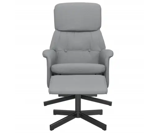 Atlošiama Kėdė Su Pakoja, Šviesiai Pilkos Spalvos, Audinys