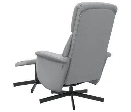 Atlošiama Kėdė Su Pakoja, Šviesiai Pilkos Spalvos, Audinys