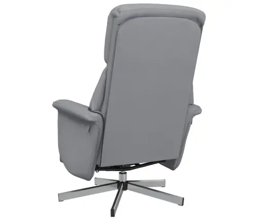 Masāžas Krēsls Ar Kāju Balstu, Gaiši Pelēks Audums Vidaxl