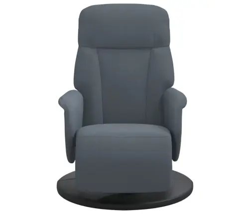 Atpūtas Krēsls Ar Kāju Balstu, Tumši Pelēks Samts Vidaxl