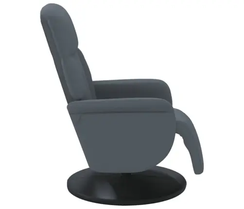 Atpūtas Krēsls Ar Kāju Balstu, Tumši Pelēks Samts Vidaxl