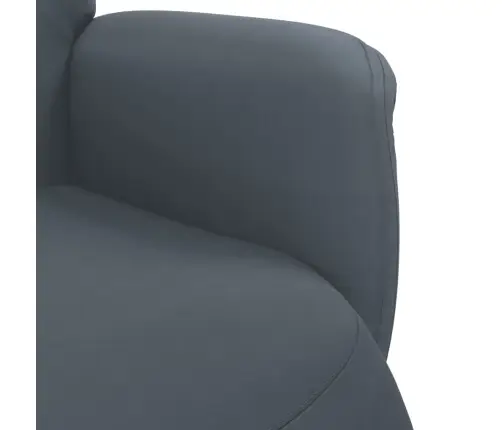 Atpūtas Krēsls Ar Kāju Balstu, Tumši Pelēks Samts Vidaxl