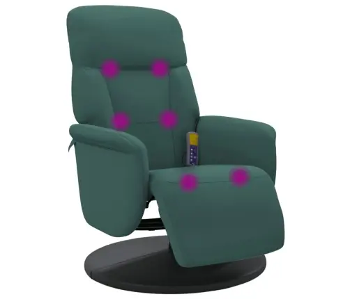 Masāžas Krēsls Ar Kāju Balstu, Atgāžams, Tumši Zaļš Samts  Vidaxl Masāžas Krēsls Ar Kāju Balstu, Atgāžams, Tumši Zaļš Samts  Vidaxl
