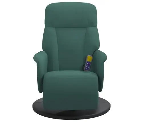 Masāžas Krēsls Ar Kāju Balstu, Atgāžams, Tumši Zaļš Samts  Vidaxl Masāžas Krēsls Ar Kāju Balstu, Atgāžams, Tumši Zaļš Samts  Vidaxl