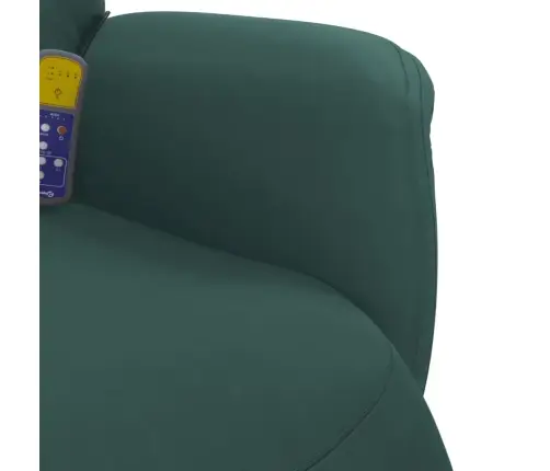 Masāžas Krēsls Ar Kāju Balstu, Atgāžams, Tumši Zaļš Samts  Vidaxl Masāžas Krēsls Ar Kāju Balstu, Atgāžams, Tumši Zaļš Samts  Vidaxl