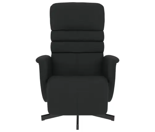 Atlošiama Kėdė Su Pakoja, Juodos Spalvos, Dirbtinė Oda