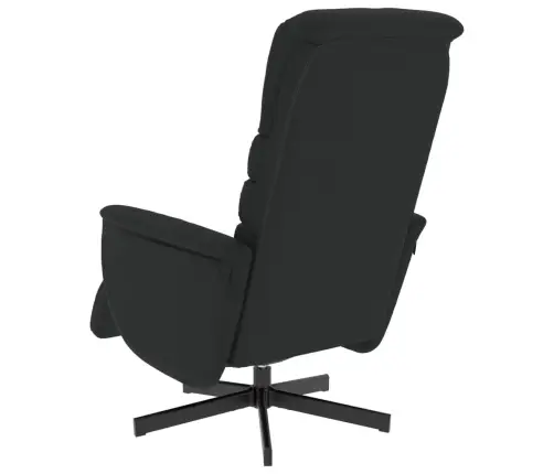 Atlošiama Kėdė Su Pakoja, Juodos Spalvos, Dirbtinė Oda