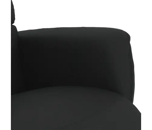 Atlošiama Kėdė Su Pakoja, Juodos Spalvos, Dirbtinė Oda
