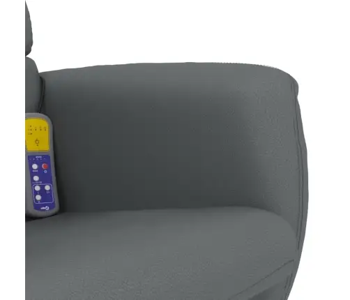 Masāžas Krēsls Ar Kāju Soliņu, Atgāžams, Pelēka Mākslīgā Āda Vidaxl