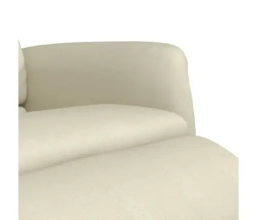 Atpūtas Krēsls Ar Kāju Balstu, Atgāžams, Bēša Mākslīgā Āda Vidaxl