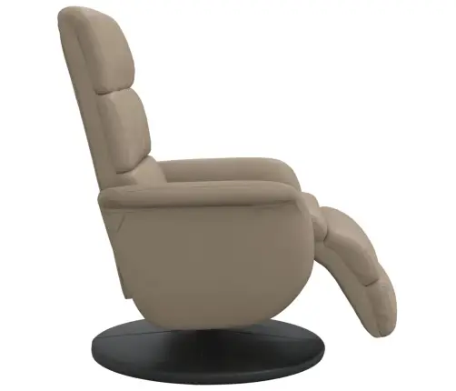 Atpūtas Krēsls Ar Kāju Balstu, Kapučīno Krāsas Mākslīgā Āda Vidaxl